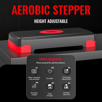 ST-2L Fitness Stepper with Adjustable Height Step Platform for Aerobic Exercise | Cardio | Stamina and Resistance Training