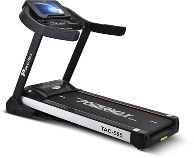 TAC-585 5HP AC Motor Semi-Commercial Motorized Treadmill Up to Max User Weight 150kg | 15 Auto Incline Level | MP3 & USB Input with 15.6 Inch Touch Screen Display and Auto Lubrication