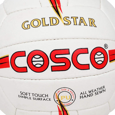 Polyester Gold Star Volley Ball | Size 4 Multicolour