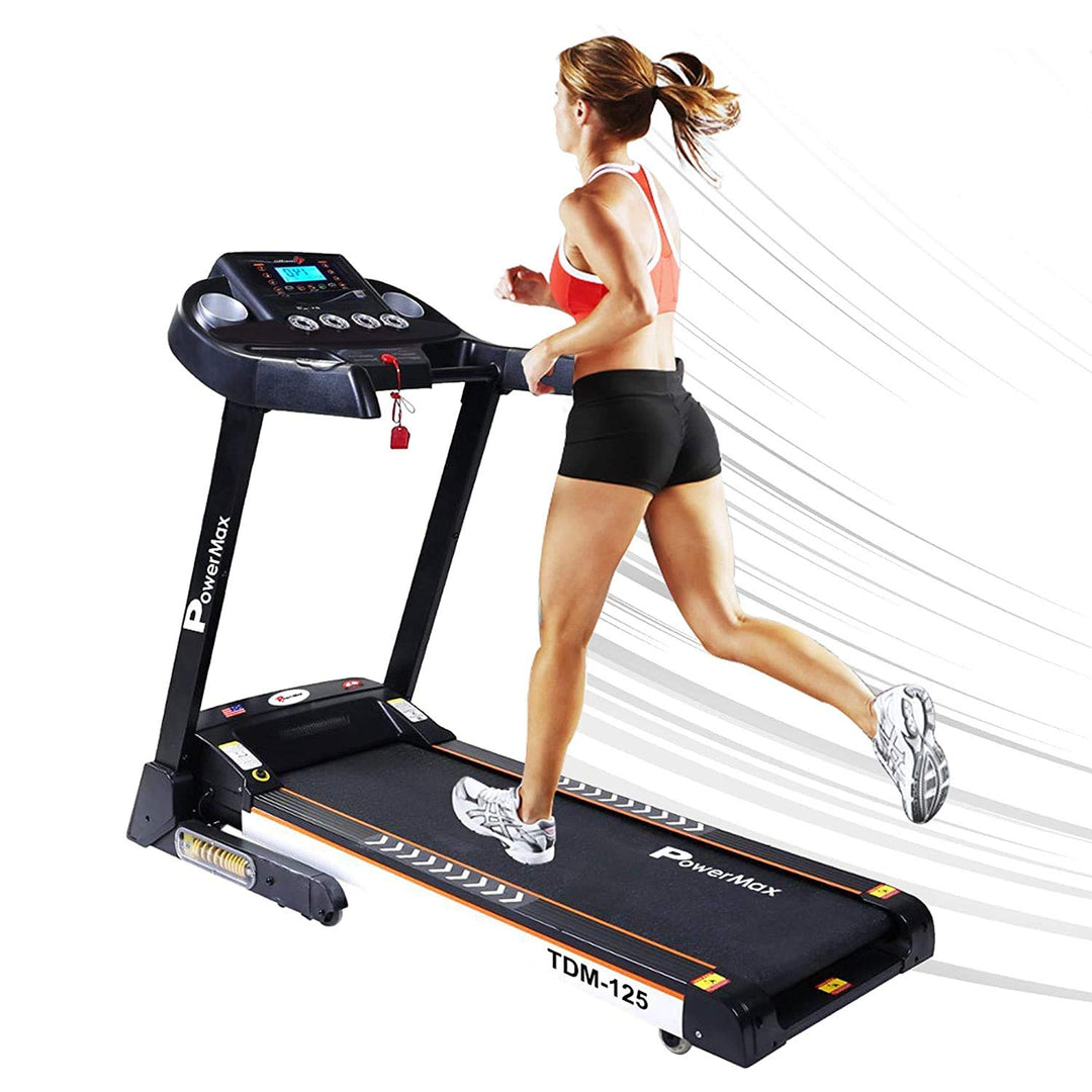 TDA-125 SERIES (4.0HP Peak) Motorized Foldable | Electric Treadmill?LCD Display | BMI | Spring Resistance?Running Machine For Max Pro-Workout By Walk | Run & Jog At Home