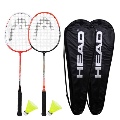 Reflex 20 Aluminium Badminton Racquet (Strung) with Nylon Shuttlecock and Cover (Set of 2)