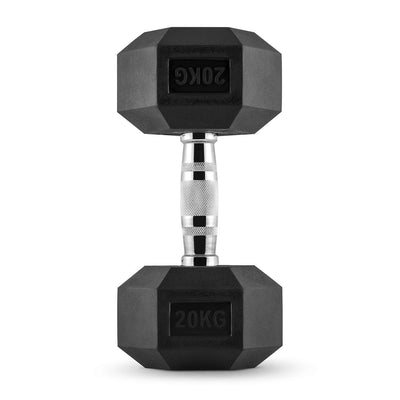 Hex Dumbbell for Home Gym use| Fitness gear |Gym Exercise| Workout Essentials | Gym Dumbbell | Dumbbell Weight for Men & Women | Home Workouts-Fitness | 20 kg dumbbell x 1 | Black