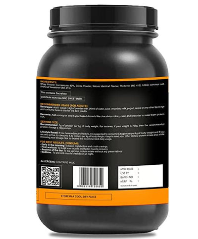 Premium 100% Whey Protein [1Kg, Cafe Mocha] - Kriya Fit