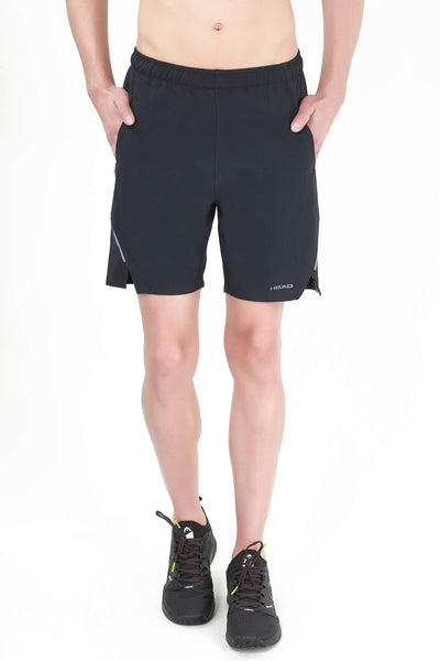 HPS-1086 Polyester Tennis Shorts for Mens | Size - Large | Colour - Black