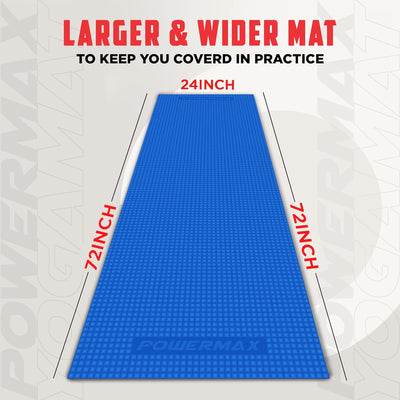YE6-1.2-BL 6mm Thick Premium Exercise Yoga Mat for Gym Workout [Ultra-Dense Cushioning | Tear Resistance & Water Proof] Eco-Friendly Non-Slip Yoga Mat for Gym and Any General Fitness
