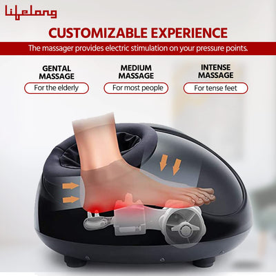 Air Bag Foot Massager | Shiatsu Foot Massager Machine with Soothing Heat | Deep Kneading Therapy | Air Compression | Improve Blood Circulation and Foot Wellness |Relax for Home or Office Use