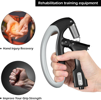 ALYV Hand Grip Strengthener |  Adjustable Hand Grip Strengthener with Counter |  10?100KG Hand Strength Trainer for |  Office |  Gym (Green)