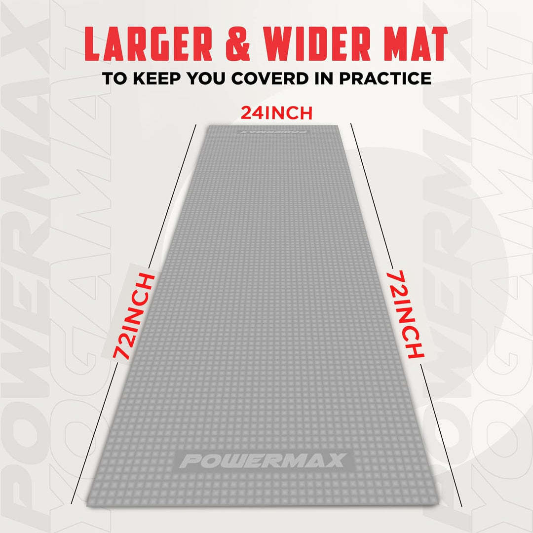 4mm thick Premium Exercise Grey Colour Yoga Mat | Ultra-Dense Cushioning for Support and Stability in Yoga | Eco-Friendly Non-Slip Yoga Mat for Gym and Any General Fitness(Made In India)