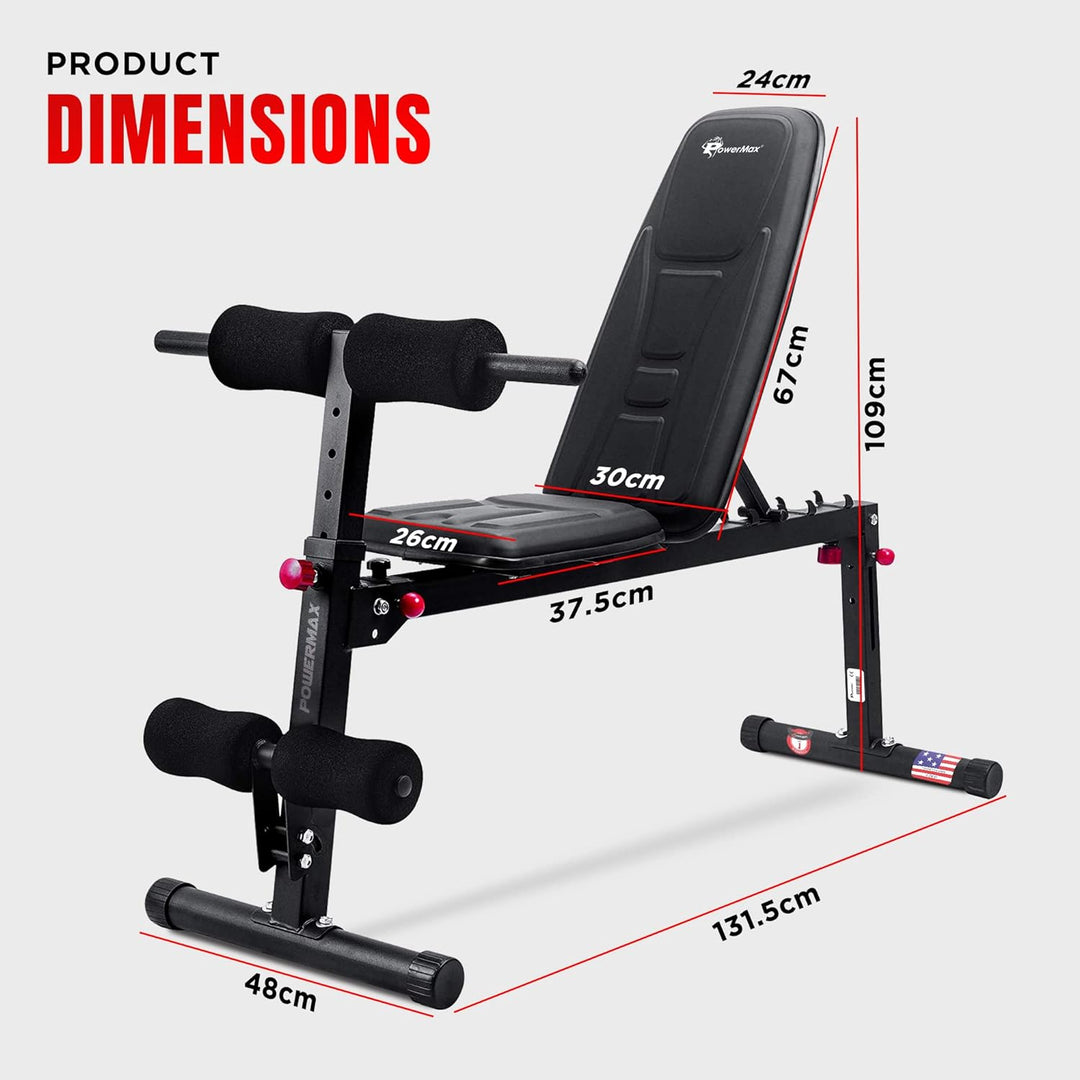 BM-100A Adjustable Multi-functional Bench Press for Home and Gym Max User Weight 130kg with 5 Level Back Rest Incline Secured Adjustments and 8 Level Handlebar Height Adjustment