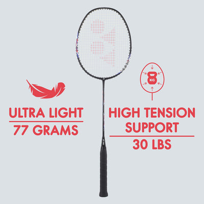 Badminton Racquet Astrox Lite 21i (G4 | 77 Grams | 30 lbs Tension)  | Material: Graphite  | Color: Black