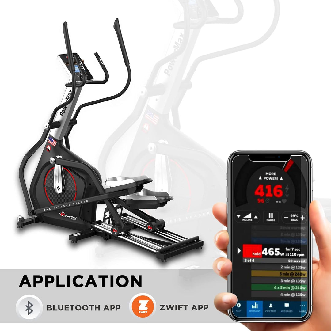 EC-1800 Elliptical Cross Trainer Home Gym Workout Machine [Bluetooth App | LCD Display | Hand Pulse Sensor | Anti Slip Pedal & 32 Level Resistance | Flywheel: 14KG] for Cardio Training
