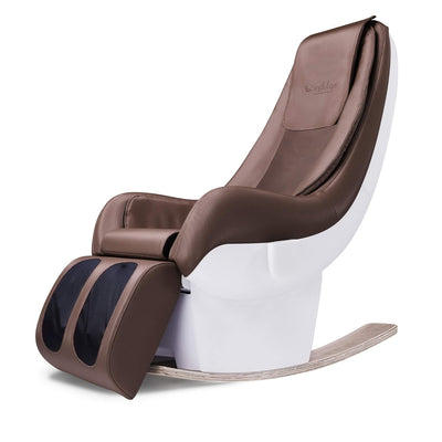 Luxurious Rocking Massage Chair with Bluetooth App | Remote Control and Zero Space Technology (Brown)