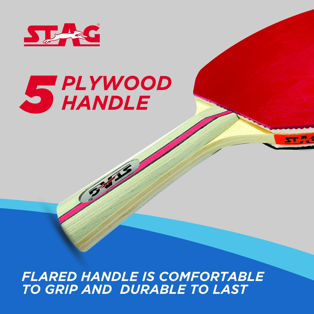 Iconic Tournament Professional Table Tennis (T.T) Set| Premium ITTF Approved Rubber- Table Tennis Rackets and T.T Balls Included| All-in-One Ping Pong Paddle Playset - Table Game Acceories