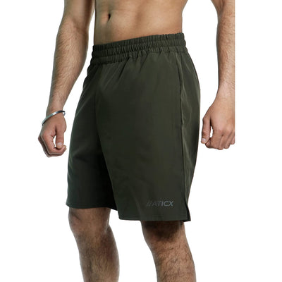 Men's Regular Fit Polyester Shorts (Olive Green)