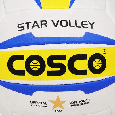 Leather Star Volley Volleyball 18 Panel (Colour May Vary) | Size 4 | Multicolour