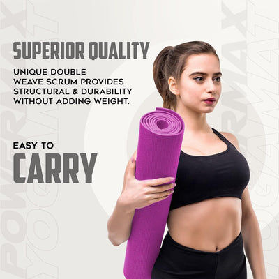 YE4-1.2-GY 4mm Thick Premium Exercise Yoga Mat for Gym Workout [Ultra-Dense Cushioning | Tear Resistance & Water Proof] Eco-Friendly Non-Slip Yoga Mat for Gym and Any General Fitness