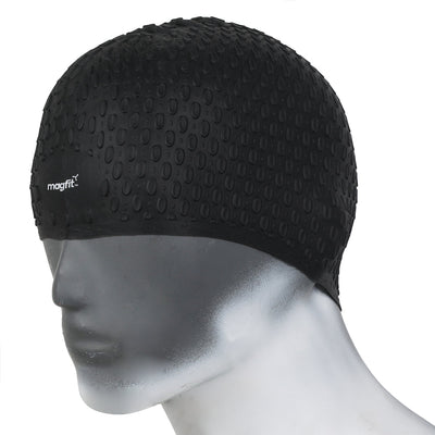 Magfit Unisex Swimming Bubble Cap (Black)