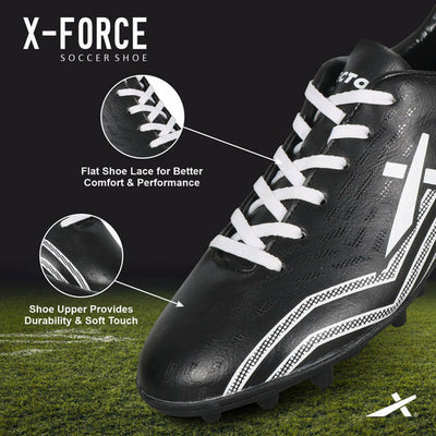 X-Force Combo Football Shoes For Men (Black)