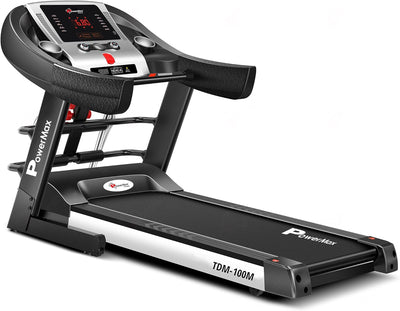 TDM-100M (4HP Peak) Multi-Function Treadmill For Home Use With Massager Max User Wt. 105Kg 6 Level Incline Top Speed:14.8 Km/Hr Spring Resistance (Free Installation Assistance)