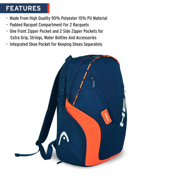 Rebel Backpack (Grey/Orange)