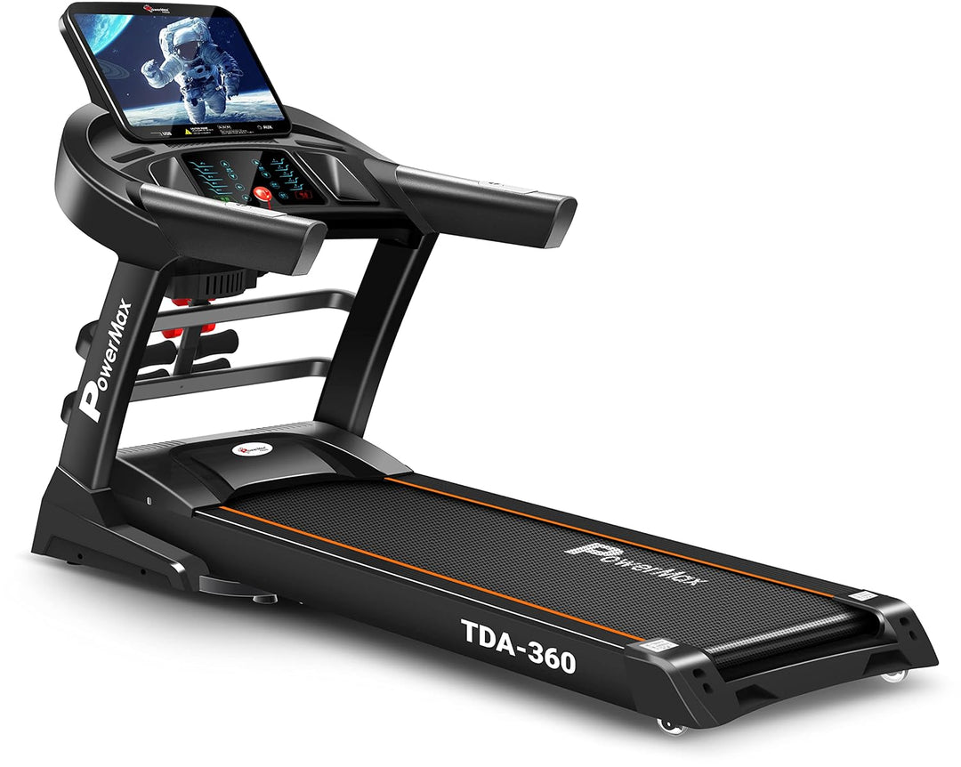 TDA-360 10.1 Inch Touch Screen (6.0HP Peak) Multi-function Motorized Treadmill with Automatic Lubrication | Home Use & Automatic Incline