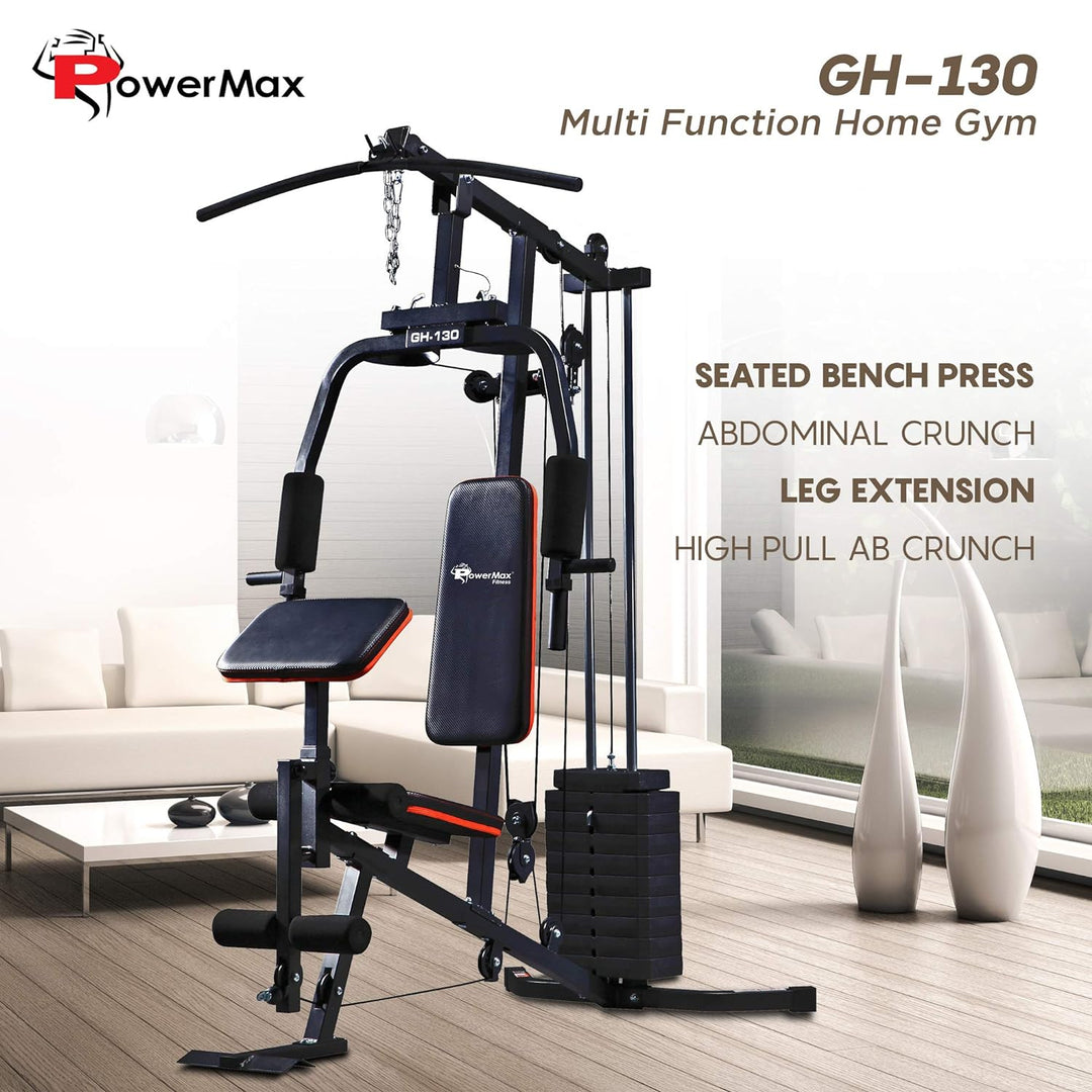 GH-130 Multi-Function Home Gym (61kgs/135Lbs) Bodybuilding Machine for Workout (Multicolour homegym)