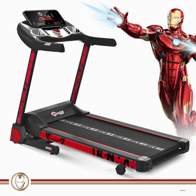 MTM-2500 Iron Man Edition (4HP Peak) Smart Folding Electric Treadmill with Manual Incline | MP3 | Speaker | Exercise Machine for Home Gym and Cardio Training