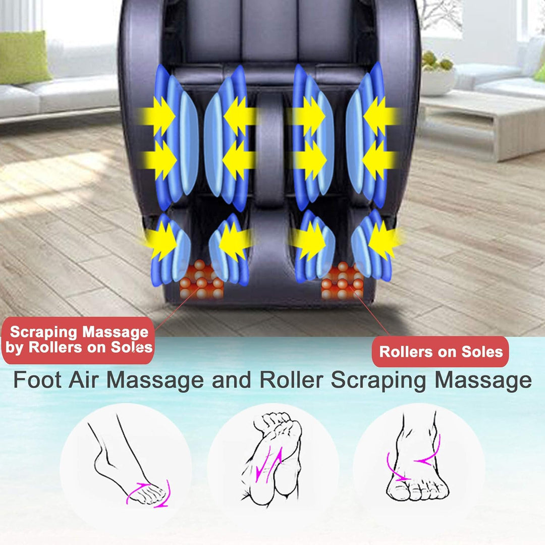 Full Body | Zero Gravity Massage Chair (Free Installation & Demo) for Home Stress & Pain Relief with 2D Intelligent Technology | Dedicated Foot & Calf Massage (Model: PMC-2000)