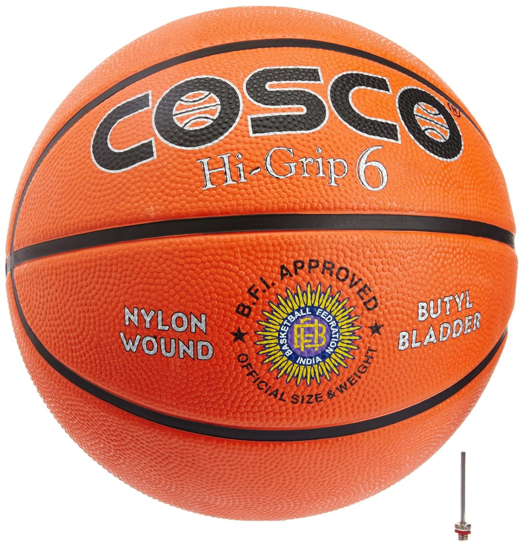 Nylon Wound Hi Grip Basketball (Orange | Size :6)