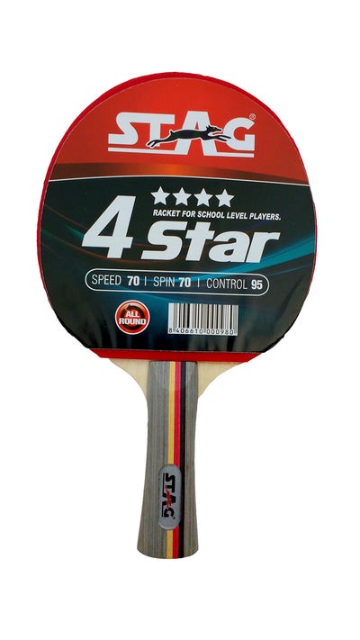Wood 4 Star Table Tennis Kit | Blue | Speed: 70 spin