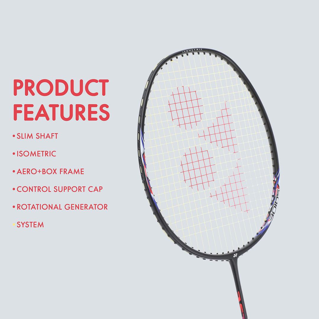 Badminton Racquet Astrox Lite 21i (G4 | 77 Grams | 30 lbs Tension)  | Material: Graphite  | Color: Black