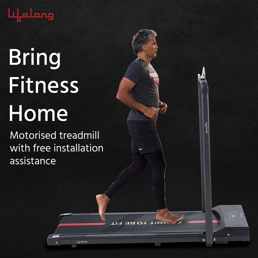 Fit Pro 2 HP Peak DC Motorized Treadmill | Home Workout | Max Speed 8 Km/Hr | Max User Weight 110 Kg | Free Installation Assistance