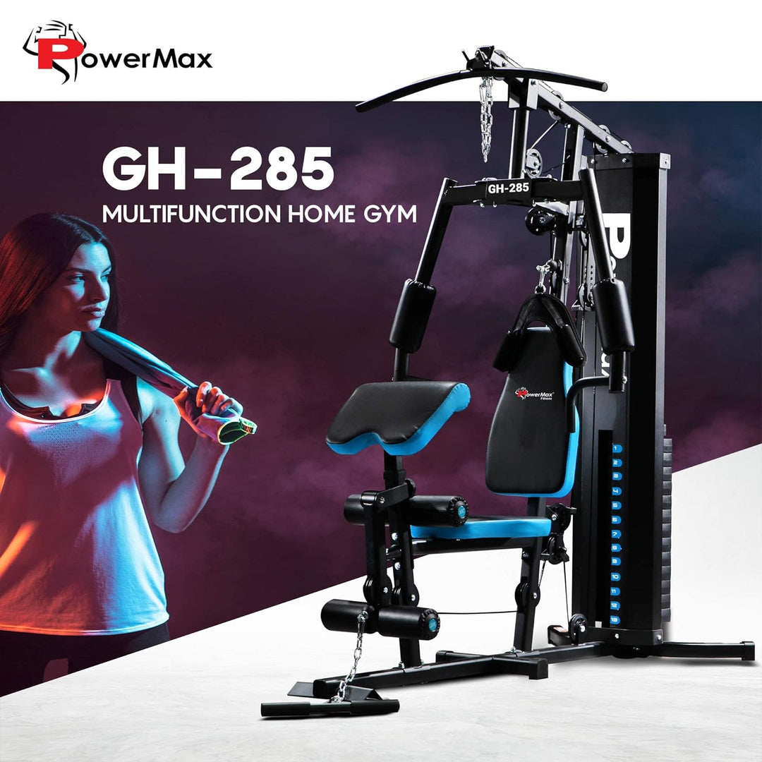 GH-285 Steel Multi-Function Home Gym 150lbs Dead Weight Stack and Max Weight 160Kg with Installation Assistance (Blue/Black) (GH-285)