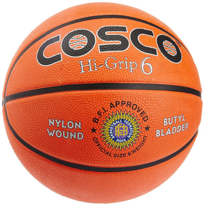 Nylon Wound Hi Grip Basketball (Orange | Size :6)