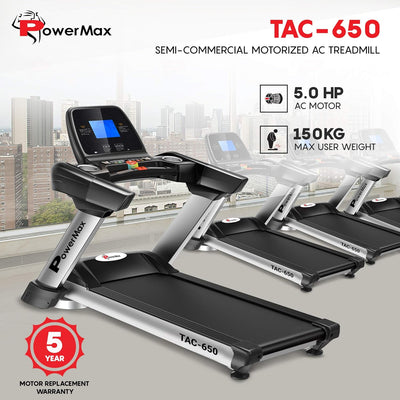 TAC-650 4HP (6HP Peak) Motorized Treadmill with Free Installation Assistance | Commercial & Automatic Incline