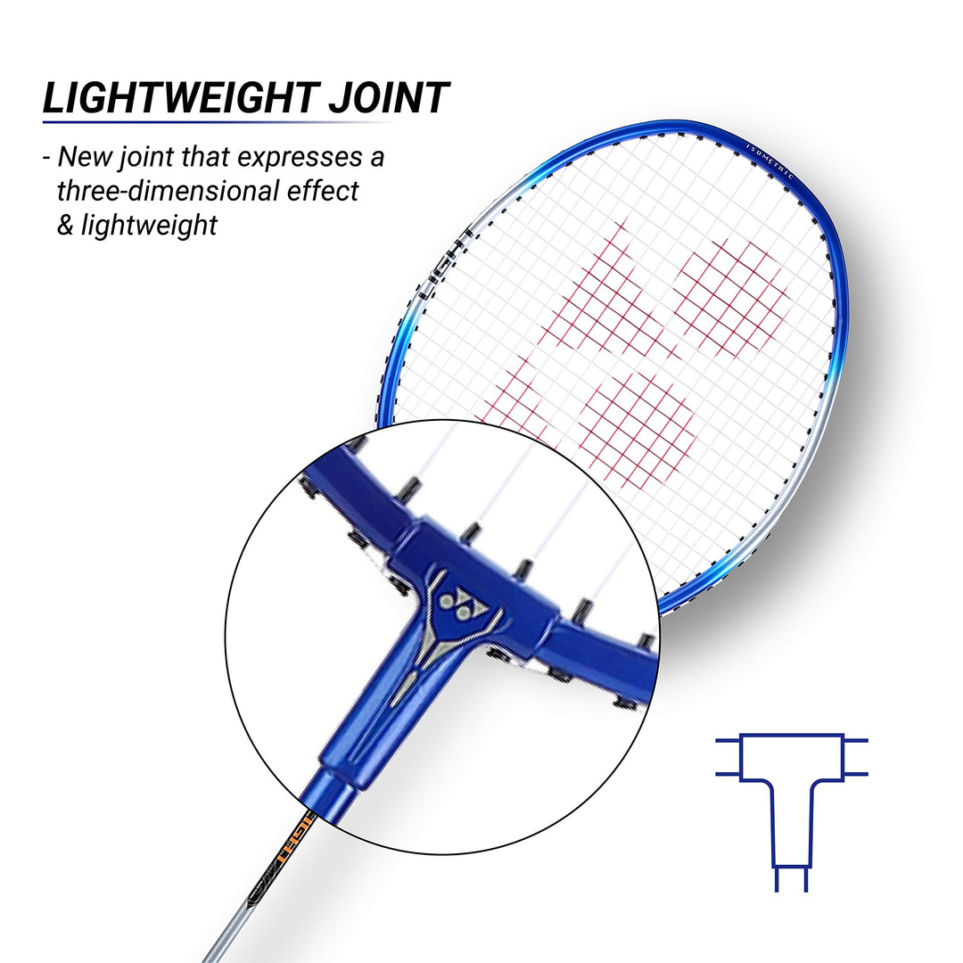 ZR 100 Light Aluminium Badminton Racquet with Full Cover | Made in India (Blue |Set of 1)