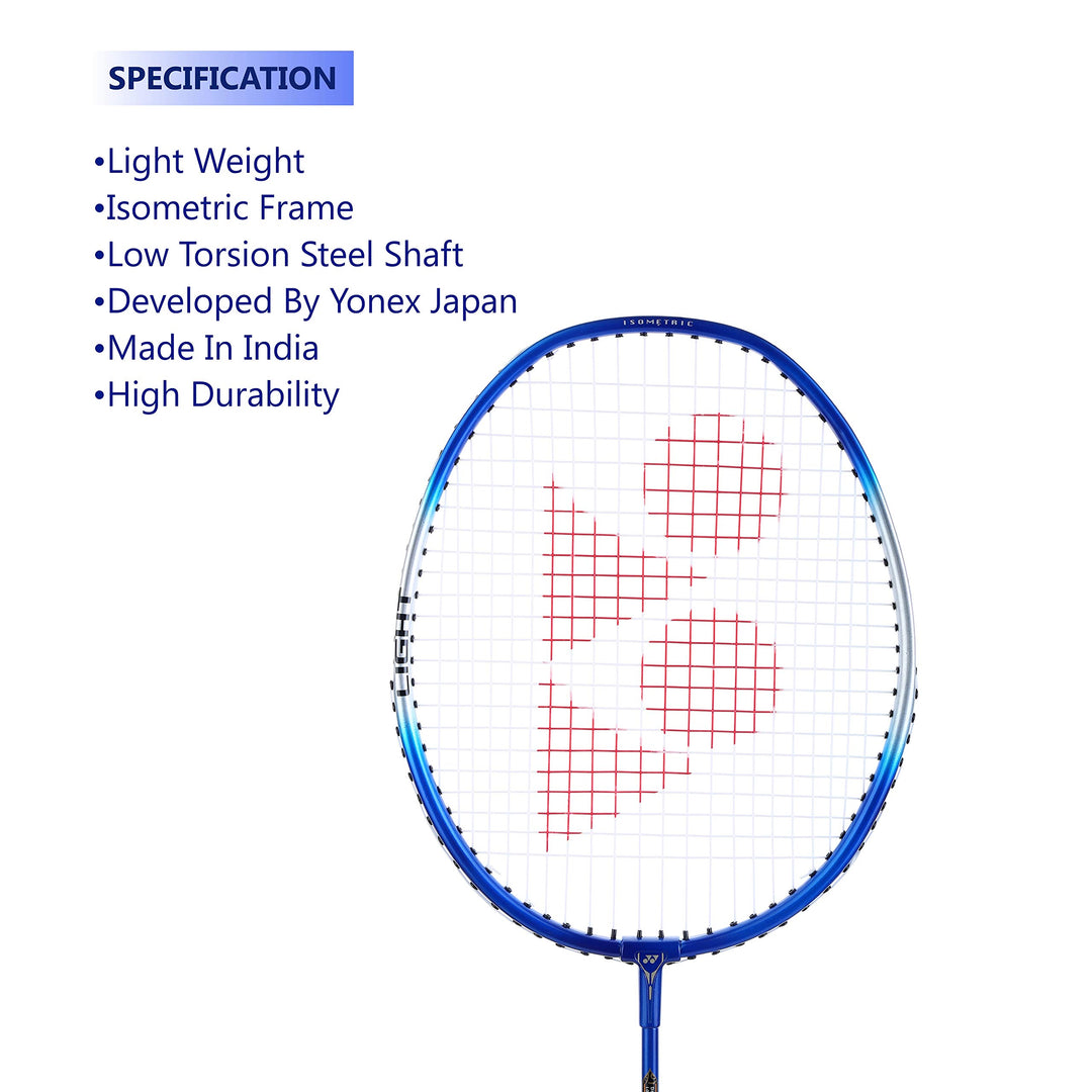 ZR 100 Light Aluminium Badminton Racquet with Full Cover | Made in India (Blue |Set of 1)