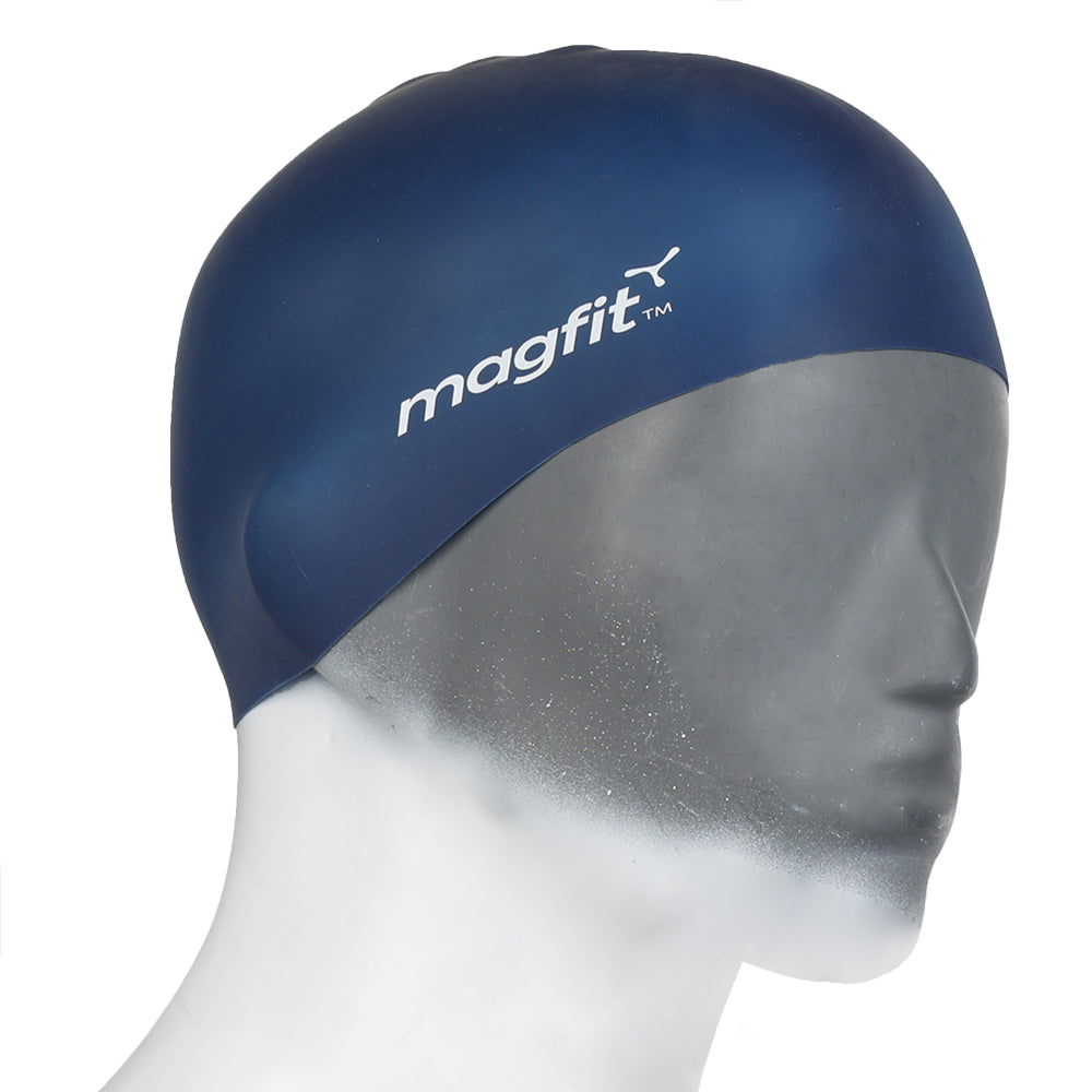 Magfit Unisex Long Hair Swimming Cap (Blue)