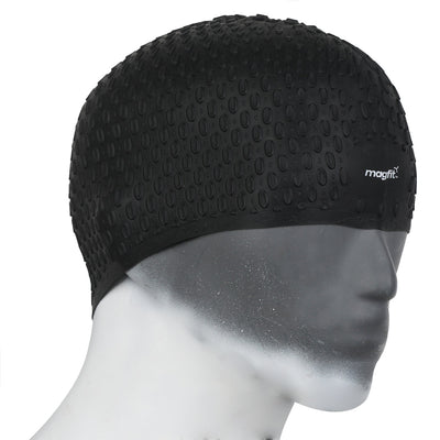 Magfit Unisex Swimming Bubble Cap (Black)