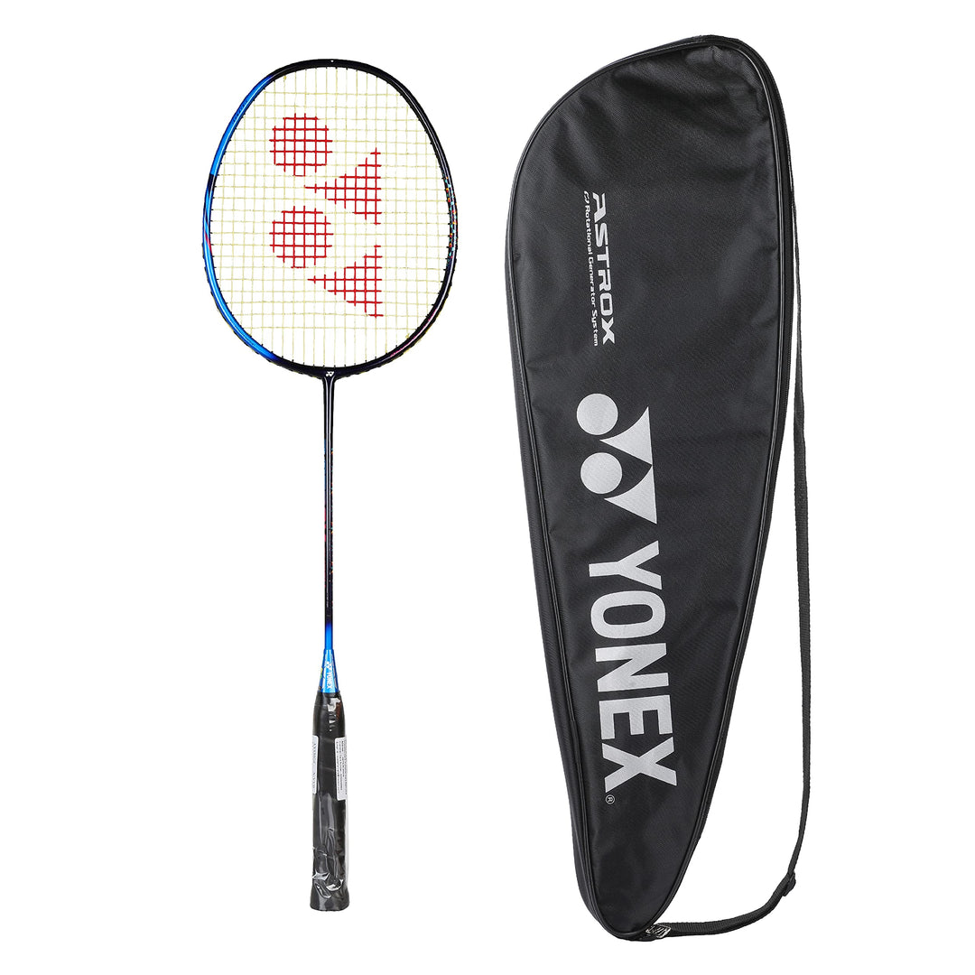 Graphite Badminton Racquet Smash ( White & Navy BlueG4 | 73 Grams | 28 lbs Tension)