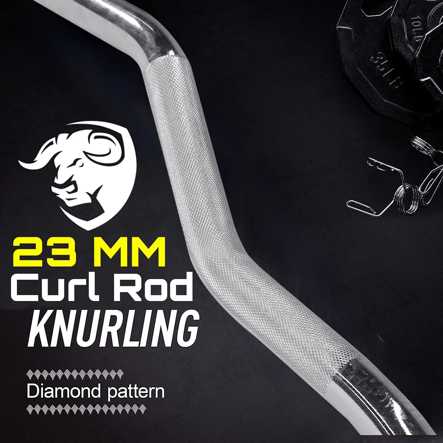 Steel Home Gym Set 70 kg with 3Ft Curl 5Ft Straight Rod 23mm Pai KriyaFit