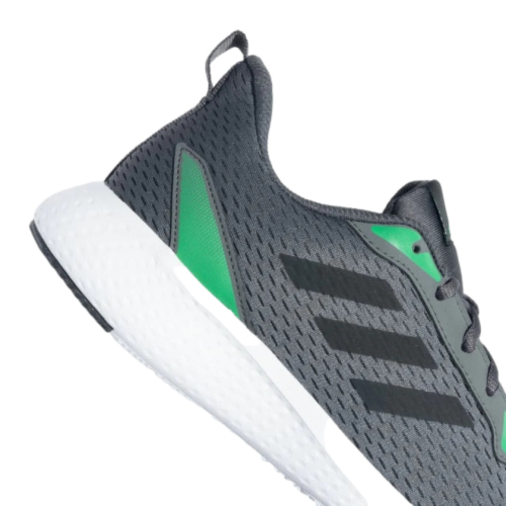 Men's Adi Accelate Running Shoe (Grey Six/Core Black/Green)