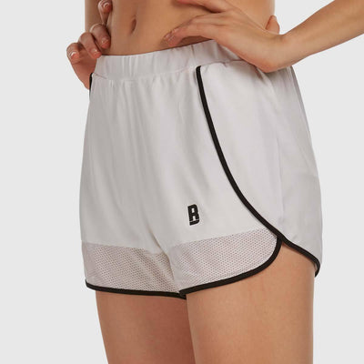 Overlap Training Shorts - White - Baller Athletik