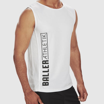 Muscle Tank - White - Baller Athletik