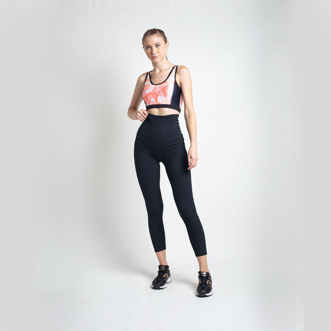 Leggings - Black Ribbed - Kriya Fit