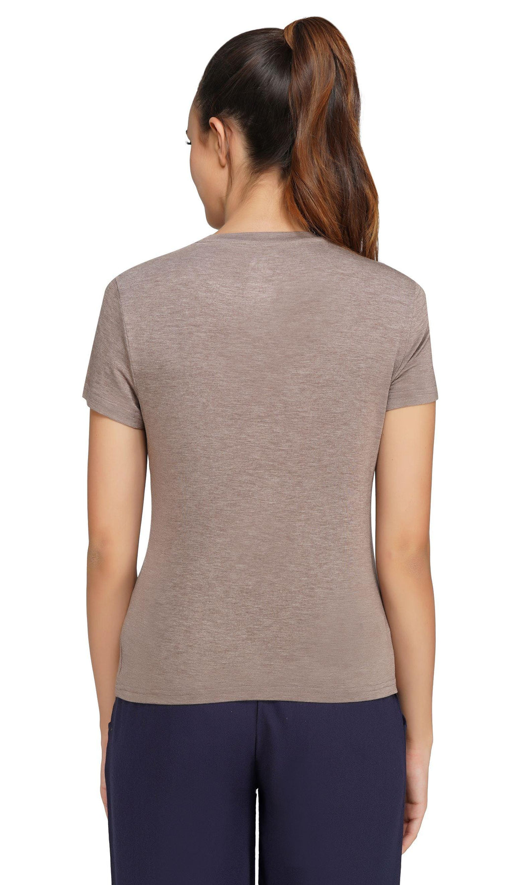 Upcycled Active Tee - Brown - Kriya Fit