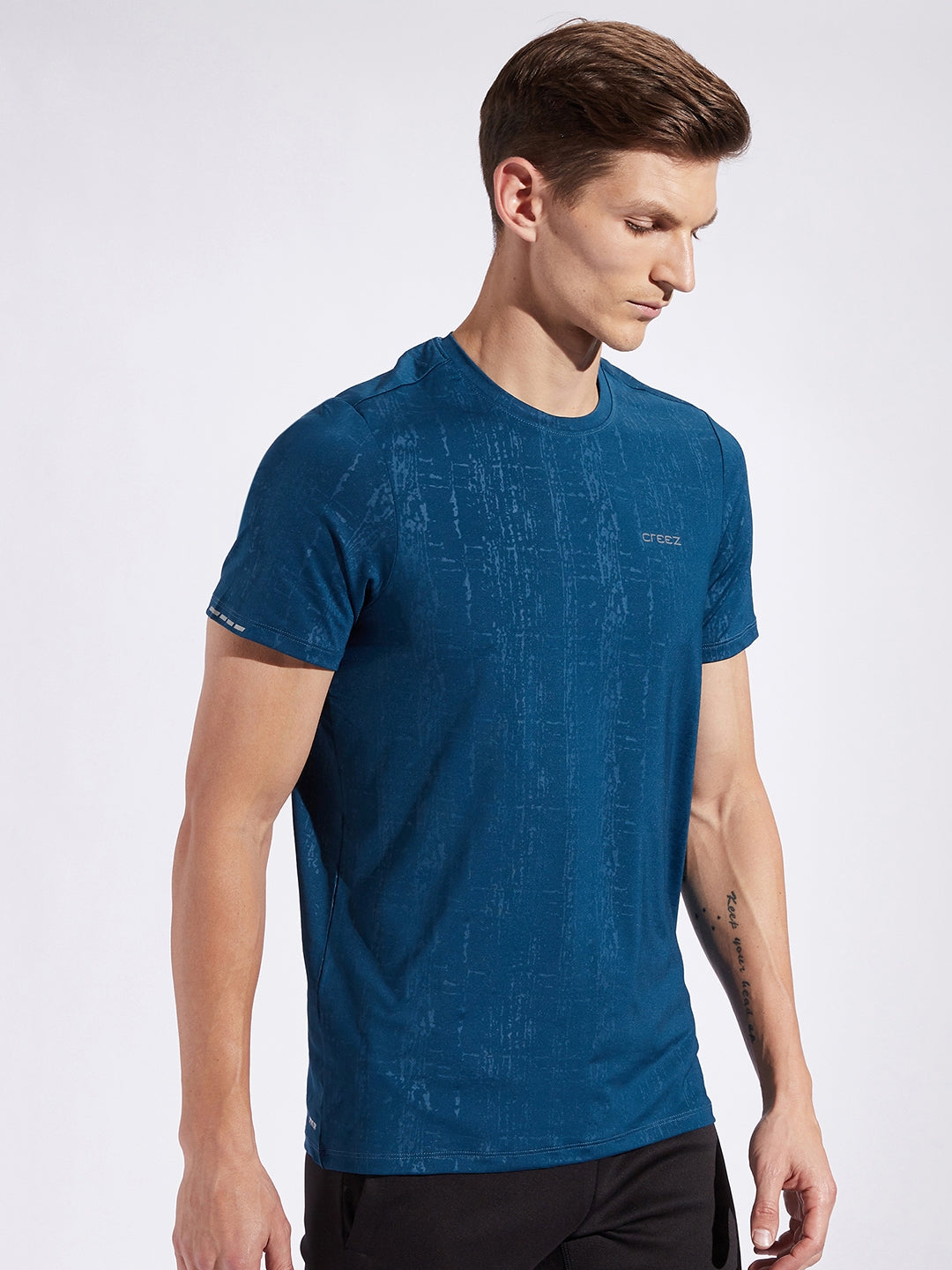 Abstract Embossed T-shirt