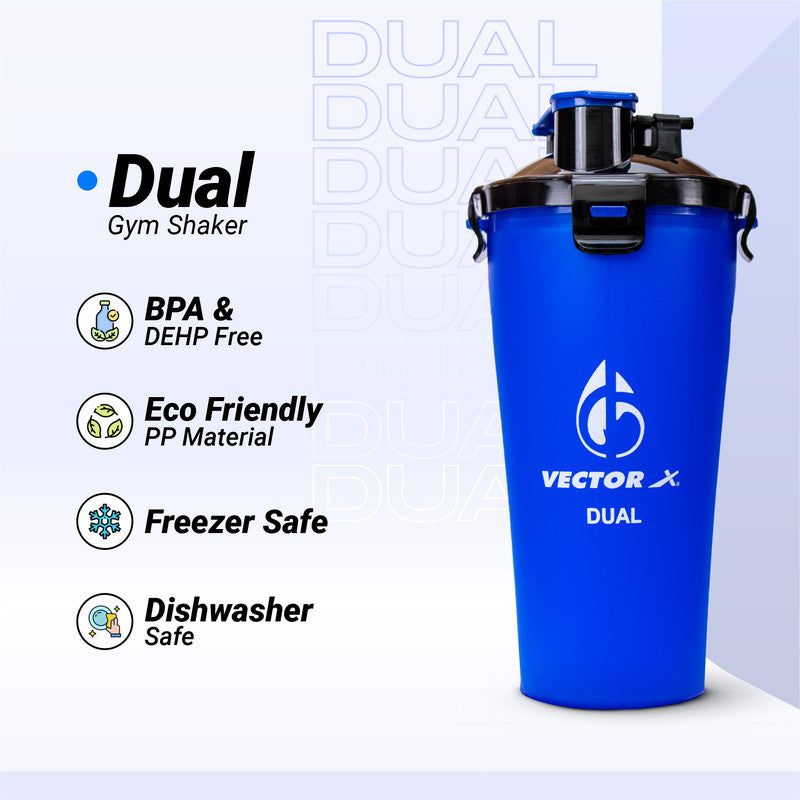 Dual clearance shaker bottle