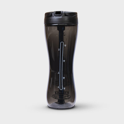 Eight Shape Water Bottle With Dual Mixture Leak Proof Sipper Shaker Bottle 500 ml (Black)