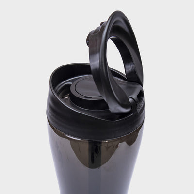 Eight Shape Water Bottle With Dual Mixture Leak Proof Sipper Shaker Bottle 500 ml (Black)
